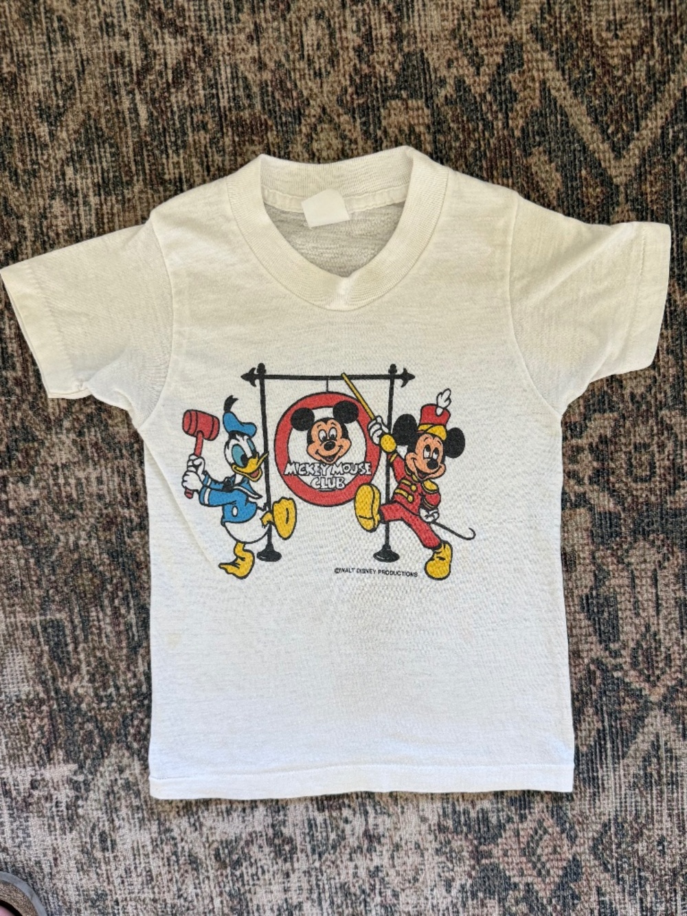 Vintage 70s 80s Walt Disney Mickey Donald tshirt kids size 2-3